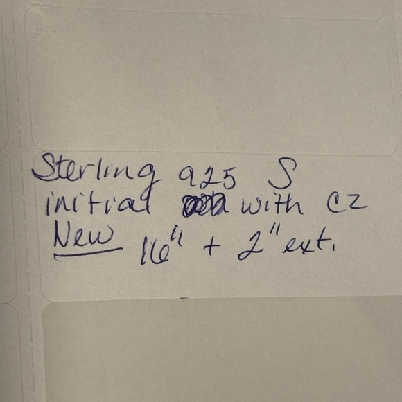 Sterling silver 925 cubic zirconia S initial necklace - Picture 4 of 4